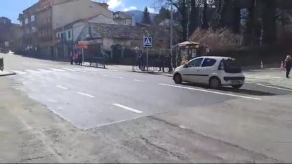 La N-6 a su paso por San Rafael tras su reapertura al tráfico, este sábado