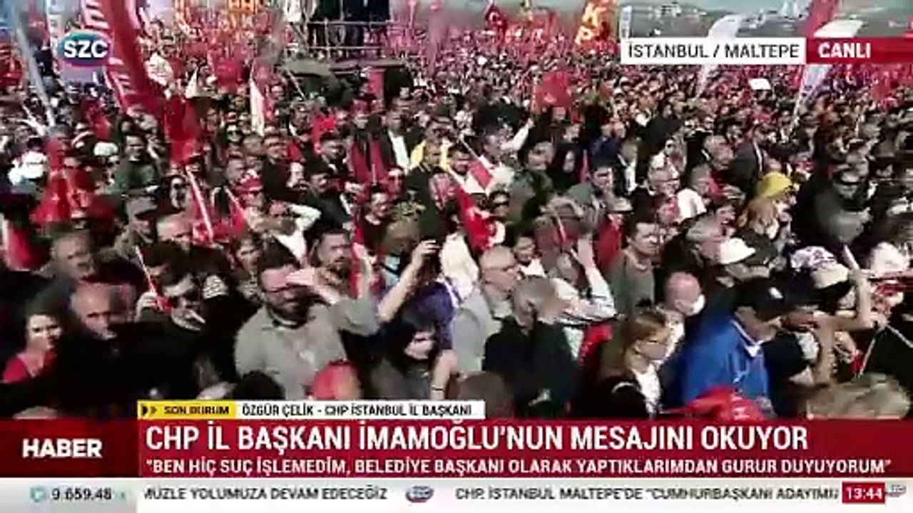 İmamoğlu'nun yapay zekayla oluşturulan videosu Maltepe'de mitingde yayınlandı