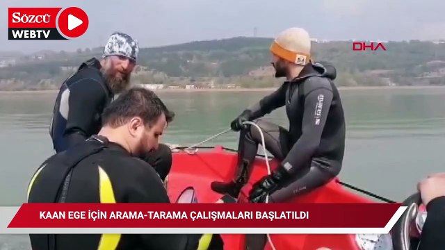 Sapanca Gölünde kaybolan Kaan Ege için su altı arama-tarama çalışmaları başlatıldı