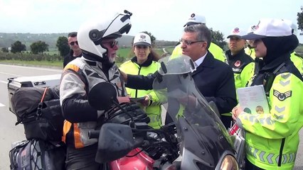 Vali Özarslan, bayram öncesi trafik denetimlerine katıldı