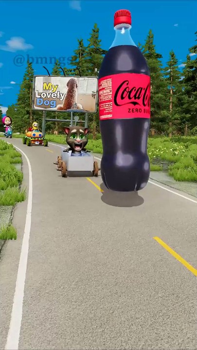 🎮Strange Crazy Cars vs Spinning Coca-Cola Zero in BeamNG.drive🎮