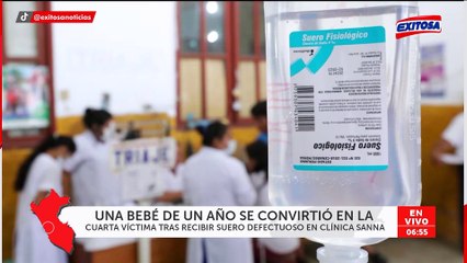Caso Suero Fisiológico: Bebé de 1 año se convierte en una víctima más tras aplicación del medicamento