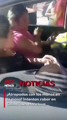 Un par de mujeres intentaron sustraer mercancía de la tienda ChinaTown Monclova, pero fueron descubiertas y obligadas a devolver lo robado.