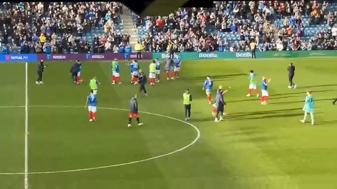 Portsmouth v Blackburn Rovers: post-match celebrations