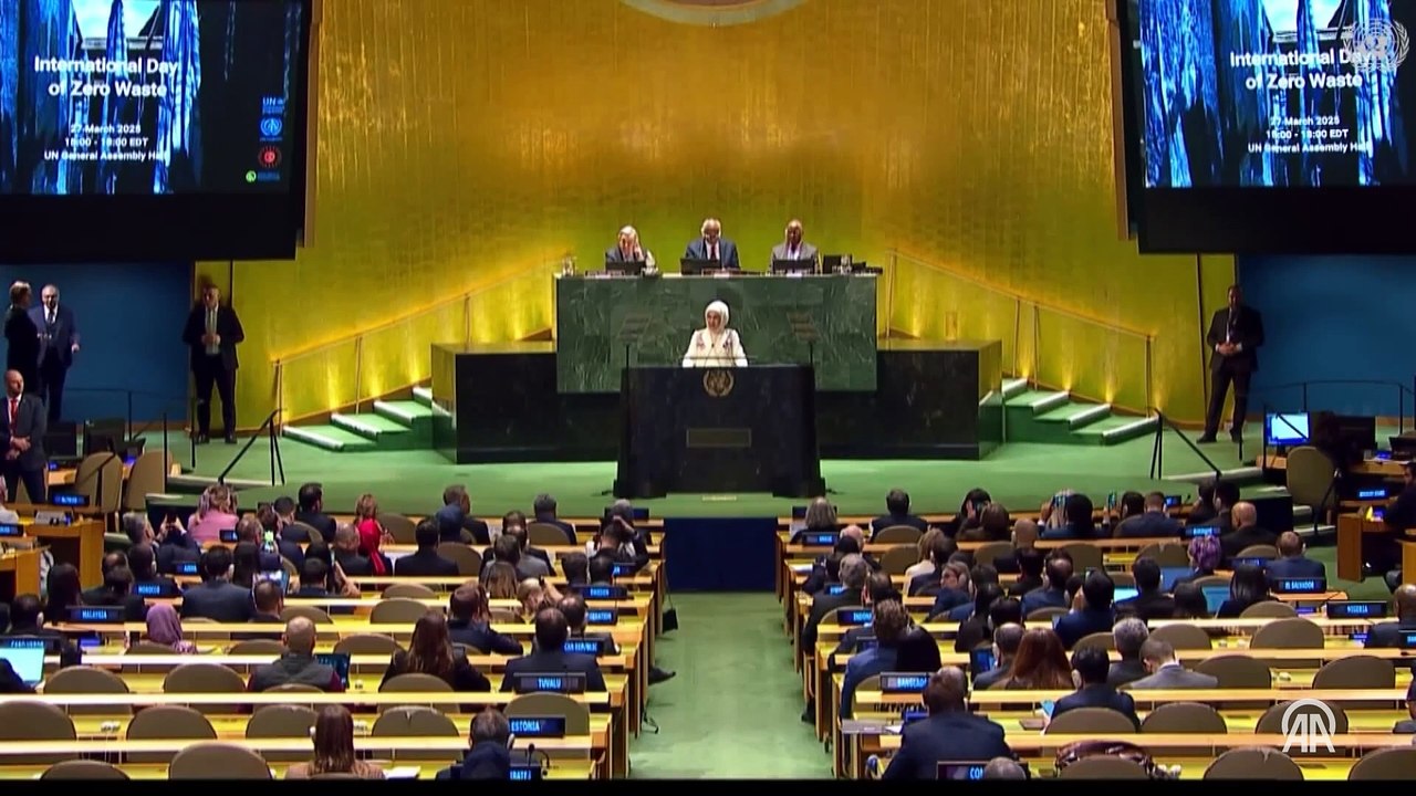 Emine Erdoğan, BM Genel Kurulu'ndaki 'Uluslararası Sıfır Atık Günü' Özel Etkinliğinde konuştu