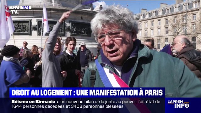 Le problème n°1 des gens, c'est le logement : Éric Coquerel (LFI-NFP) était présent à la manifestation parisienne pour le droit au logement de ce 29 mars