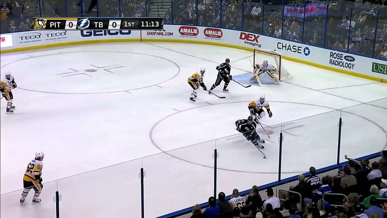Penguins 16-17 Season - Kucherov and Daley drop their gloves after the whistle