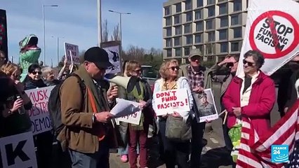 Protestas en Londrés y Berlín contra Musk y Tesla