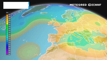 Circulación zonal interrumpida. Fuerte meandización del chorro polar.
