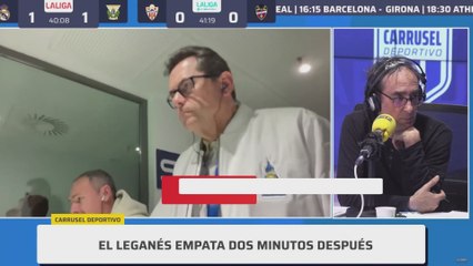 El enfado monumental de Roncero con el gol del Leganés que mataba al Madrid antes del descanso