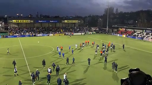 Post-match celebrations as Dungannon Swifts reach Irish Cup final
