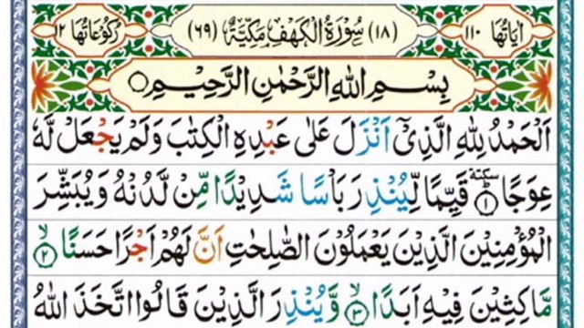 Soothing Recitation of shurha Al kahf& سورت الکھف jummah special powerful &lesson blessings