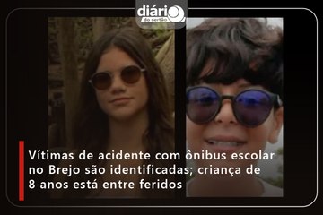 Vítimas de acidente com ônibus escolar no Brejo são identificadas; criança de 8 anos está entre feridos