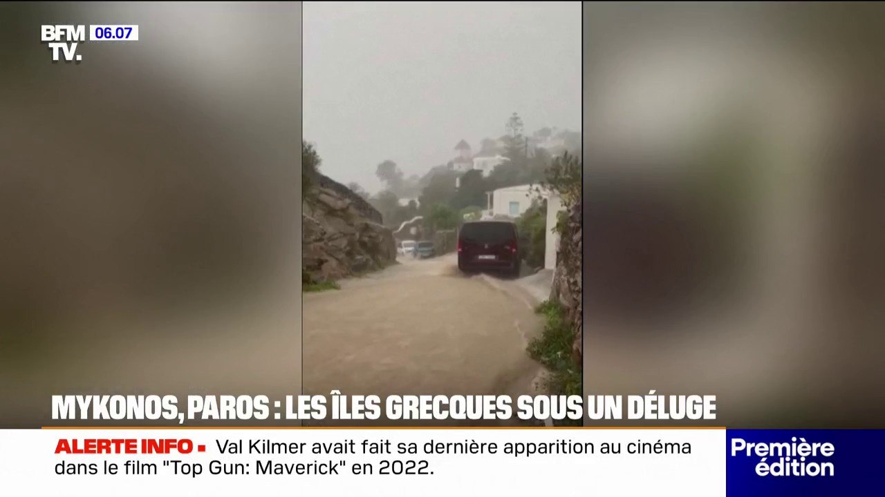 Les îles grecques de Mykonos et Paros frappées par de violentes inondations