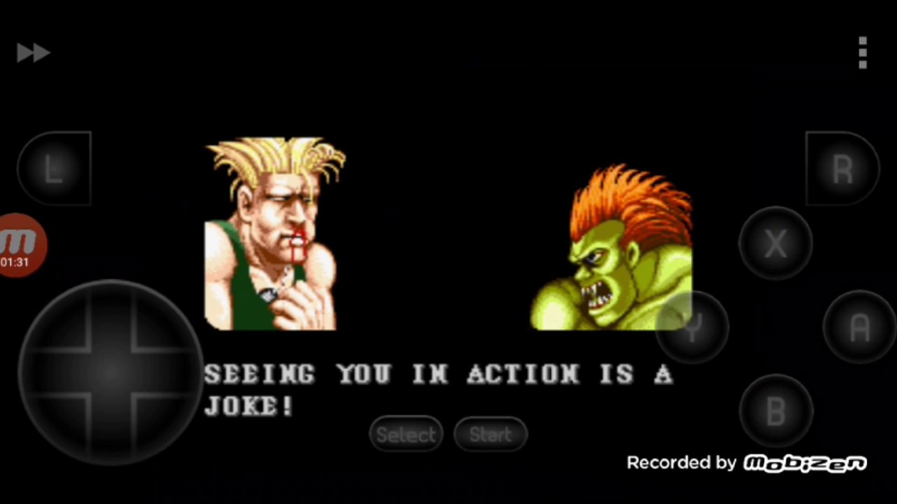 Street Fighter II Turbo: Hyper Fighting Guile vs Blanka Guile é derrotado por Blanka