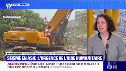 Séisme en Birmanie: "On est vraiment dans une situation catastrophique", estime Elise Lesieur (Médecins du Monde)
