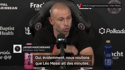 Inter Miami - Mascherano : “Messi n’était pas prêt pour 90 minutes mais il était bon pour lui d'en jouer 45”