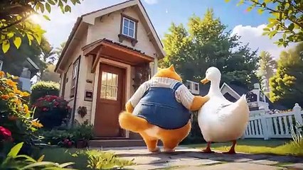 Shocking😲cat reunites with its long - lost duck friend #cat #cute   #funny  #cat  #pets
