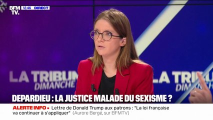 "Il y a des propos qu'on ne devrait pas avoir": Aurore Bergé fustige l'avocat de Gérard Depardieu
