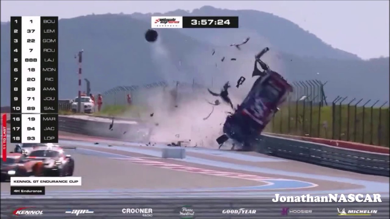 Lejoux Massive Crash Paul Ricard Kennol GT Endurance Cup