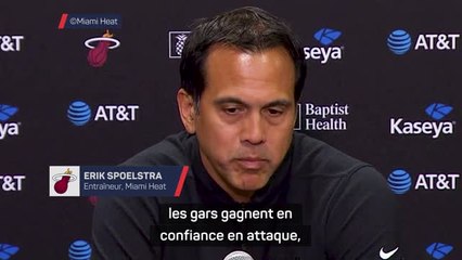 Heat - Spoelstra : “Bien de voir les gars jouer librement et avec confiance”