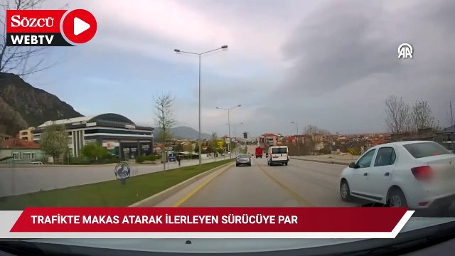 Trafikte makas atarak ilerleyen sürücüye para cezası