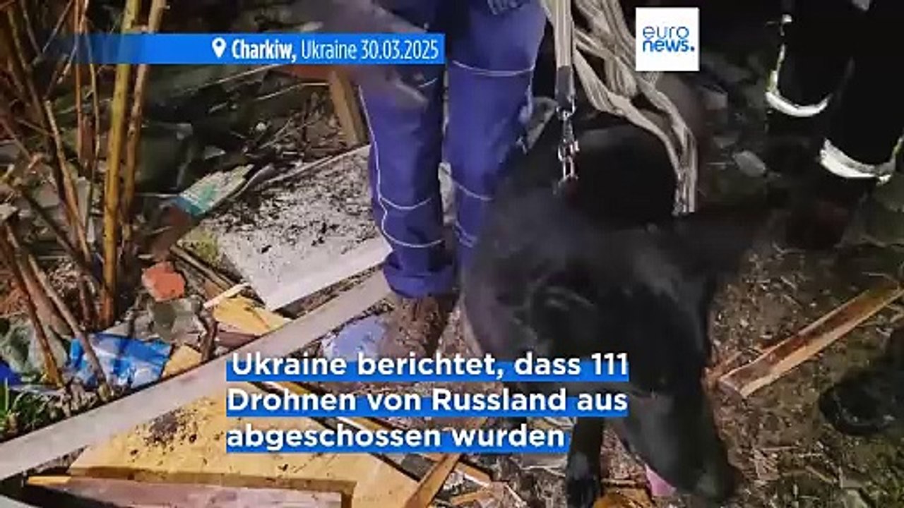 Welle russischer Drohnen: Tote bei Angriff auf Militärklinik in Charkiw