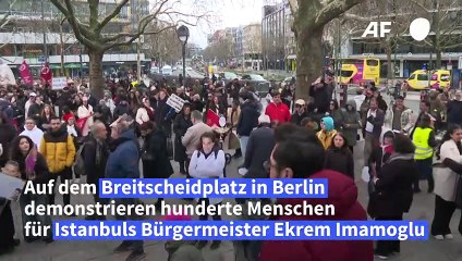 Protest in Berlin gegen Inhaftierung von türkischem Oppositionsführer Imamoglu