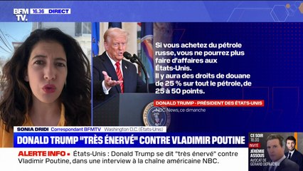 Donald Trump se dit "très énervé" contre Vladimir Poutine lors d'une interview téléphonique sur la guerre en Ukraine