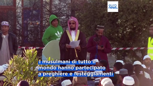 I musulmani celebrano l'Eid al-Fitr in tutto il mondo, a Gaza celebrazioni sotto i bombardamenti