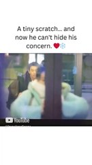 A tiny scratch… and now he can't hide his concern. ❤️❄️#cdrama #wulei