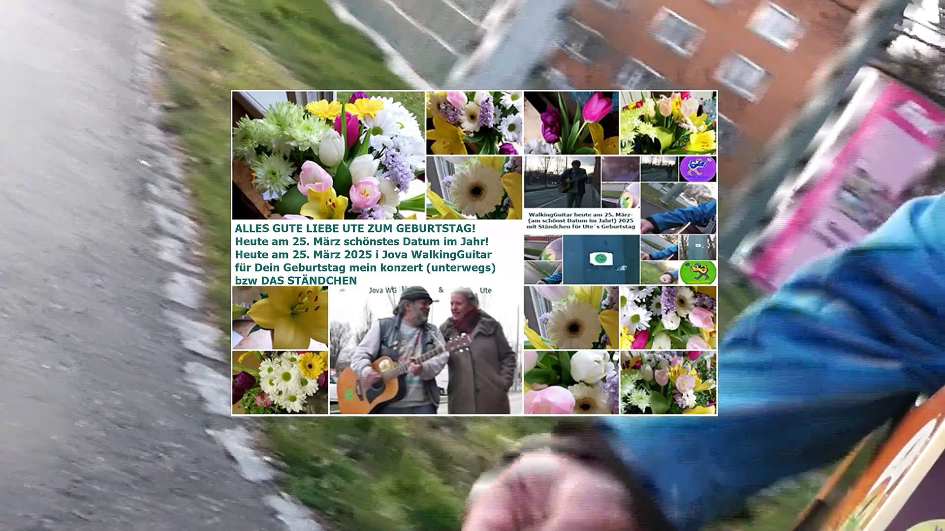 ⁣WalkingGuitar heute am 25.März- (am schönstes Datum im Jahr!) 2025 DAS STÄNDCHEN (SERENADE) FÜR UTE´