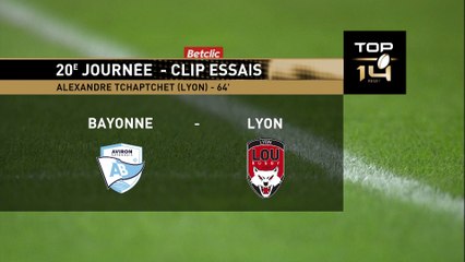 TOP 14 - Essai de Alexandre TCHAPTCHET (LOU) - Aviron Bayonnais - LOU Rugby
