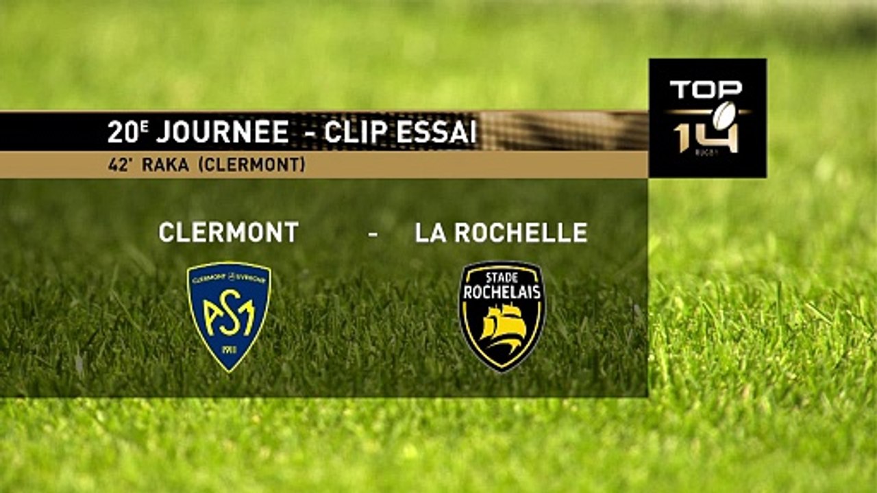 TOP 14 - Essai de Alivereti RAKA (ASM) - ASM Clermont - Stade Rochelais