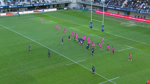 TOP 14 - Essai de Christopher TOLOFUA (MHR) - Montpellier Hérault Rugby - Stade Français Paris