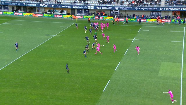 TOP 14 - Essai de Jérémy WARD (SFP) - Montpellier Hérault Rugby - Stade Français Paris