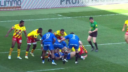 TOP 14 - Essai de Thomas MOUKORO (RCV) - RC Vannes - USA Perpignan
