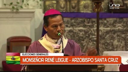 SCZ MONSEÑOR LEIGUE PIDE UN SOLO CANDIDATO DE OPOSICION