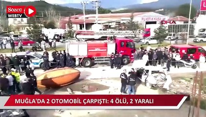 Muğla'da 2 otomobil çarpıştı: 4 ölü, 2 yaralı