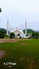 Faisal Masjid drone view of Islamabad