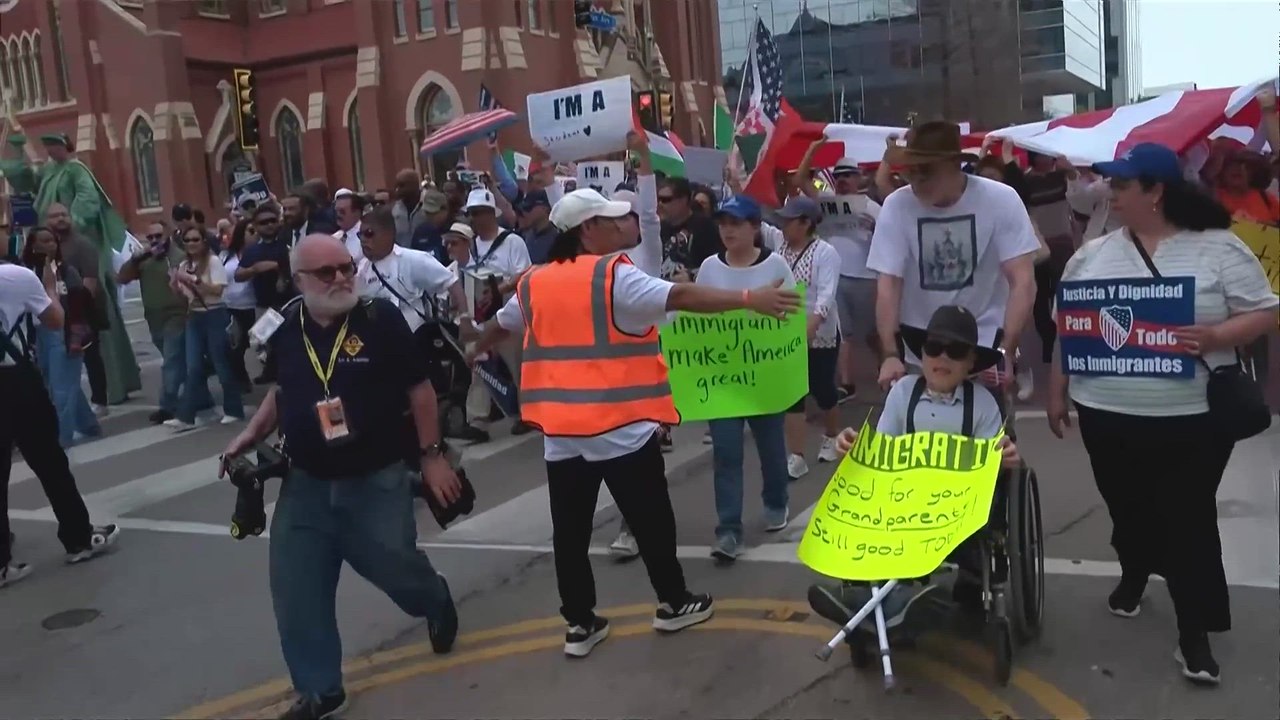 Thousands march in Dallas against Trump's immigration policies