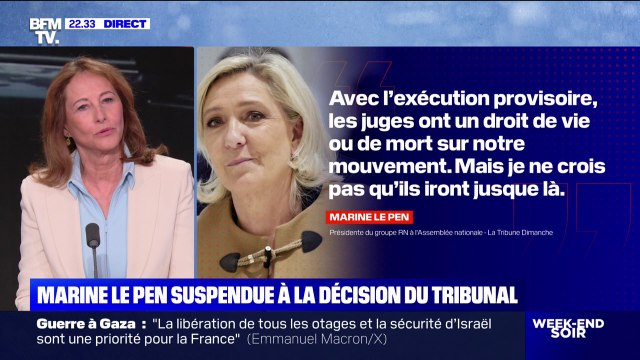 Procès Marine Le Pen: pour Ségolène Royal, ancienne ministre, elle est dans une attente angoissée