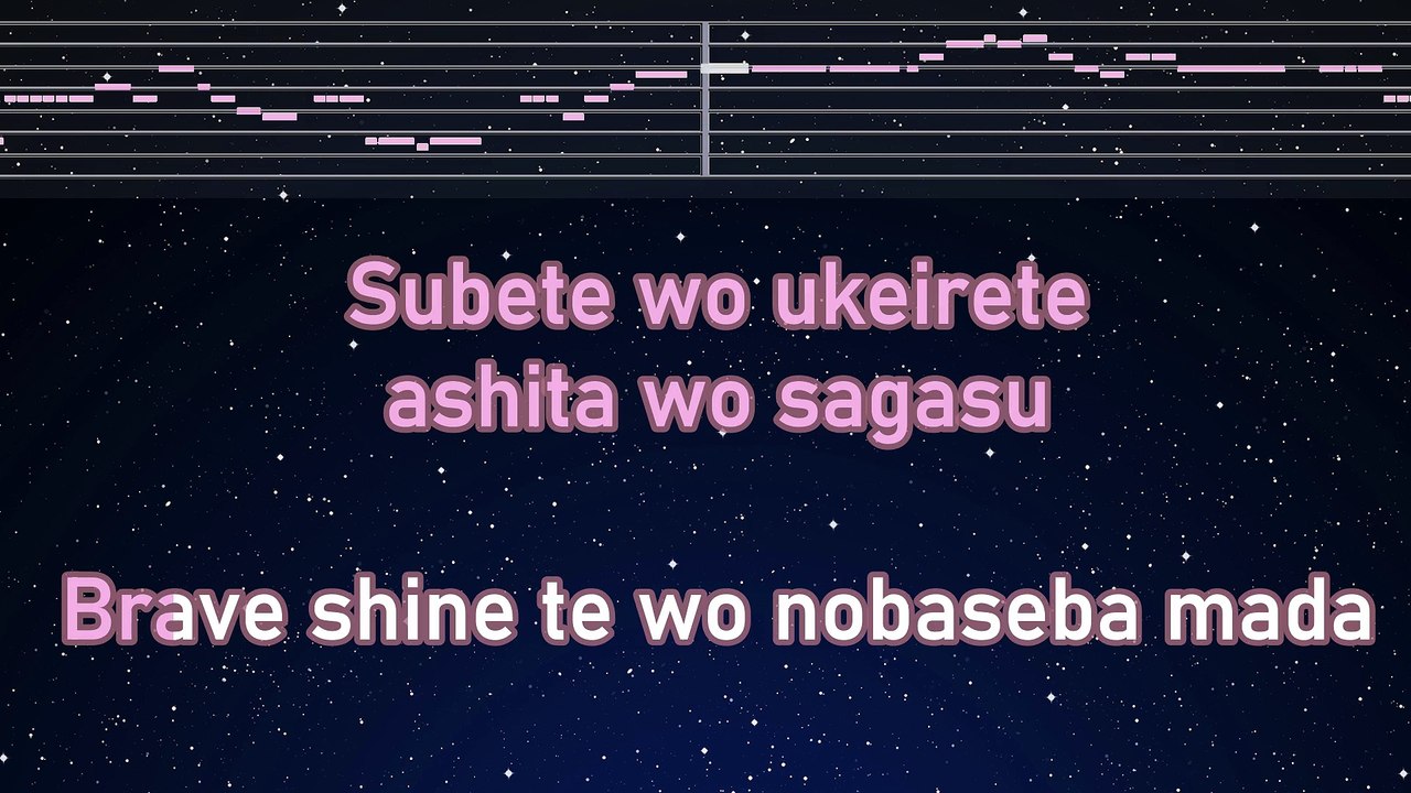 Karaoke♬ Brave Shine - Aimer 【No Guide Melody】 Instrumental, Lyric Romanized