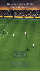 Nkunku shows off his physical prowess