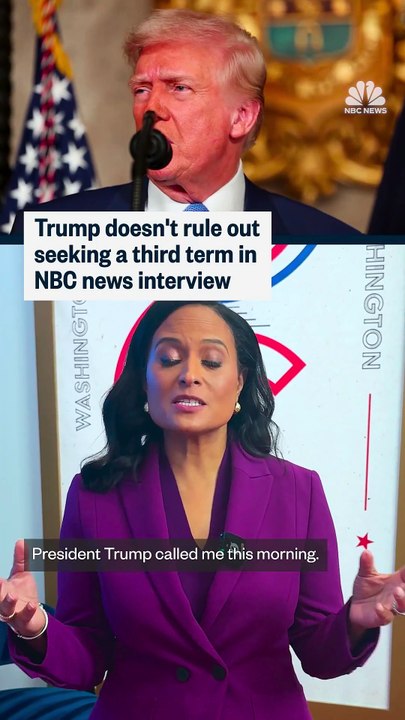 Donald Trump a affirmé cette nuit sur NBC, qu'il "ne blaguait pas" quand il déclare qu’il pourrait effectuer un troisième mandat, alors que la Constitution américaine l'en empêche en théorie