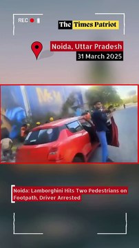 Noida: Lamborghini Hits Two Pedestrians on Footpath, Driver Arrested