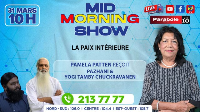 MID MORNING SHOW Thème Pamela Patten reçoit Pazhani & Yogi Tamby Chuckravanen_0