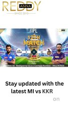 Stay updated with the latest MI vs KKR match updates on Reddyanna ID! 🏏