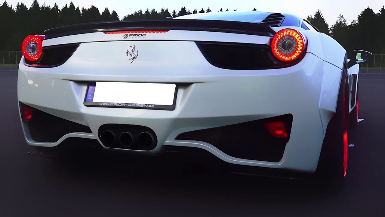 FERRARI 458 iTALIA Sound + DRAG RACE 550Plus Club Aceleration V8 Revs Prior