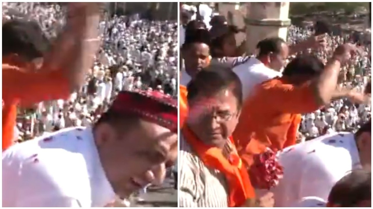 Watch: Hindus shower flowers on Muslims celebrating Eid in Jaipur